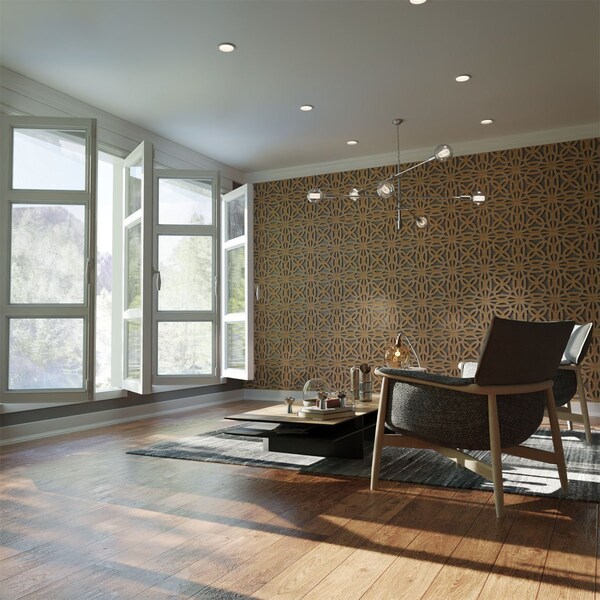 Ekena Millwork Small Baytown Decorative Fretwork Wood Wall Panels, Wood (Paint Grade), 11 3/8"W x 11 3/8"H x 3/8"T WALW12X12X0375BYTMF - main
